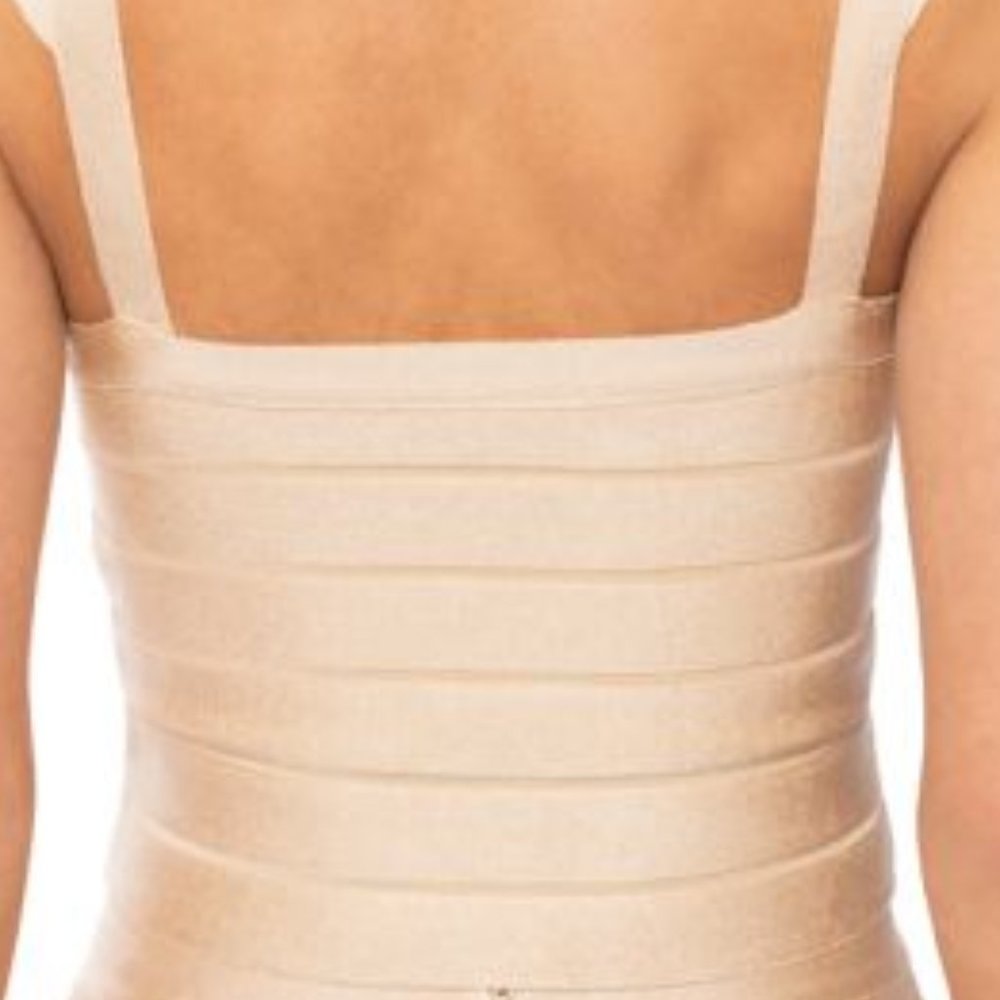 Callie Champagne Cap Sleeve Bandage Top - Picture 4 of 6